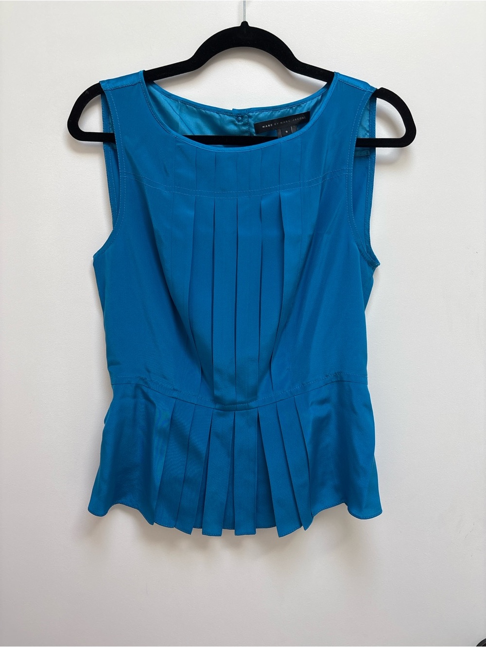 Marc by Marc Jacobs Pleated Teal Blouse